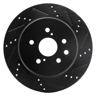 R1 Concepts® - eLINE™ Drilled and Slotted 1-Piece Rear Passenger Side Brake Rotor