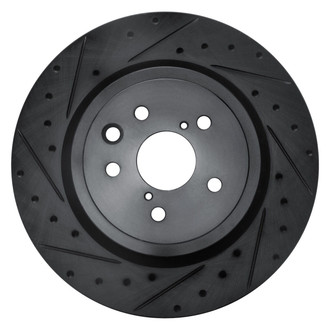 R1 Concepts® - eLINE™ Drilled and Slotted 1-Piece Rear Driver Side Brake Rotor