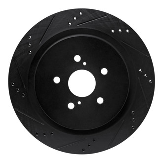 R1 Concepts® - eLINE™ Drilled and Slotted 1-Piece Rear Brake Rotor