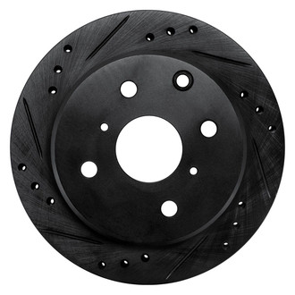R1 Concepts® - eLINE™ Drilled and Slotted 1-Piece Rear Driver Side Brake Rotor