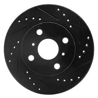 R1 Concepts® - eLINE™ Drilled and Slotted 1-Piece Front Passenger Side Brake Rotor