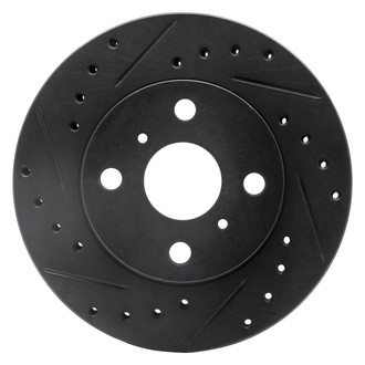 R1 Concepts® - eLINE™ Drilled and Slotted 1-Piece Front Driver Side Brake Rotor