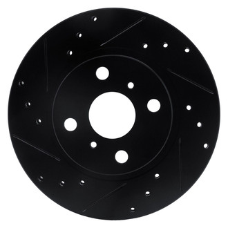 R1 Concepts® - eLINE™ Drilled and Slotted 1-Piece Front Driver Side Brake Rotor