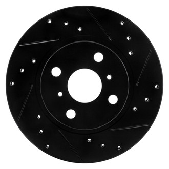 R1 Concepts® - eLINE™ Drilled and Slotted 1-Piece Front Passenger Side Brake Rotor