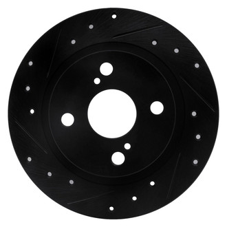 R1 Concepts® - eLINE™ Drilled and Slotted 1-Piece Rear Driver Side Brake Rotor