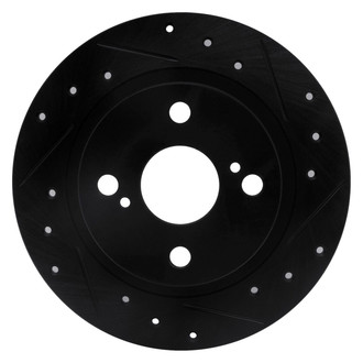 R1 Concepts® - eLINE™ Drilled and Slotted 1-Piece Rear Passenger Side Brake Rotor