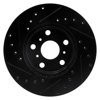 R1 Concepts® - eLINE™ Drilled and Slotted 1-Piece Front Passenger Side Brake Rotor