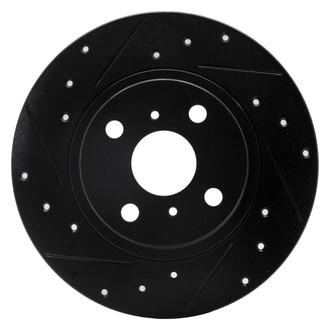R1 Concepts® - eLINE™ Drilled and Slotted 1-Piece Rear Driver Side Brake Rotor