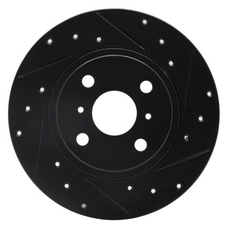 R1 Concepts® - eLINE™ Drilled and Slotted 1-Piece Rear Passenger Side Brake Rotor