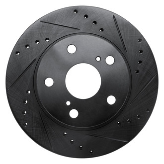 R1 Concepts® - eLINE™ Drilled and Slotted 1-Piece Front Passenger Side Brake Rotor