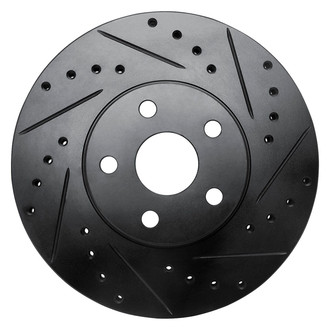 R1 Concepts® - eLINE™ Drilled and Slotted 1-Piece Front Passenger Side Brake Rotor
