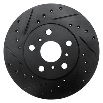 R1 Concepts® - eLINE™ Drilled and Slotted 1-Piece Front Driver Side Brake Rotor
