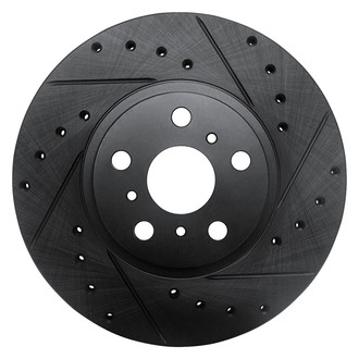 R1 Concepts® - eLINE™ Drilled and Slotted 1-Piece Front Passenger Side Brake Rotor