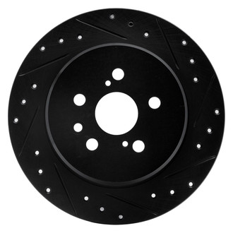R1 Concepts® - eLINE™ Drilled and Slotted 1-Piece Rear Passenger Side Brake Rotor