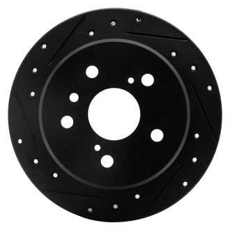 R1 Concepts® - eLINE™ Drilled and Slotted 1-Piece Rear Driver Side Brake Rotor