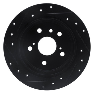 R1 Concepts® - eLINE™ Drilled and Slotted 1-Piece Rear Passenger Side Brake Rotor