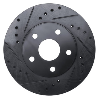 R1 Concepts® - eLINE™ Drilled and Slotted 1-Piece Front Driver Side Brake Rotor