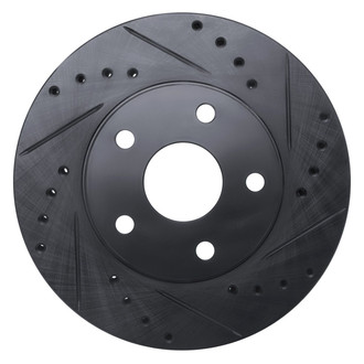 R1 Concepts® - eLINE™ Drilled and Slotted 1-Piece Front Passenger Side Brake Rotor