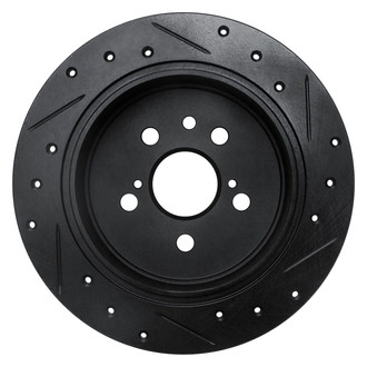 R1 Concepts® - eLINE™ Drilled and Slotted 1-Piece Rear Driver Side Brake Rotor