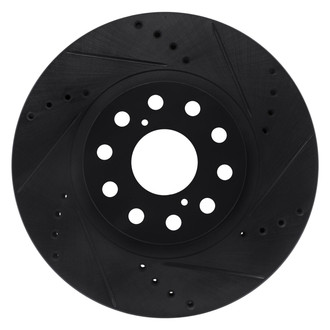 R1 Concepts® - eLINE™ Drilled and Slotted 1-Piece Front Passenger Side Brake Rotor