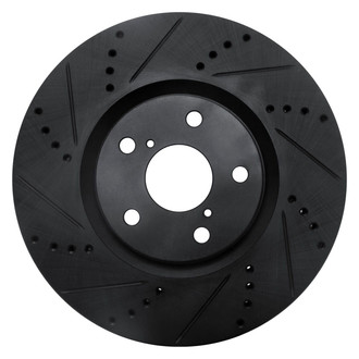 R1 Concepts® - eLINE™ Drilled and Slotted 1-Piece Front Passenger Side Brake Rotor