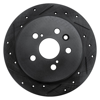 R1 Concepts® - eLINE™ Drilled and Slotted 1-Piece Rear Driver Side Brake Rotor