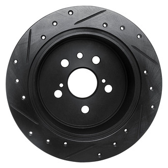 R1 Concepts® - eLINE™ Drilled and Slotted 1-Piece Rear Passenger Side Brake Rotor