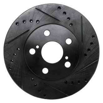 R1 Concepts® - eLINE™ Drilled and Slotted 1-Piece Front Passenger Side Brake Rotor