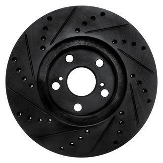 R1 Concepts® - eLINE™ Drilled and Slotted 1-Piece Front Passenger Side Brake Rotor