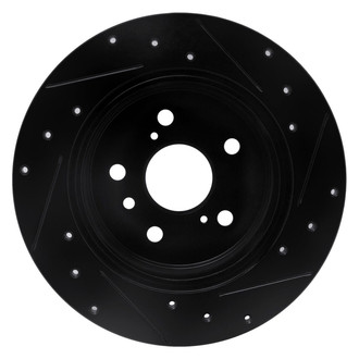 R1 Concepts® - eLINE™ Drilled and Slotted 1-Piece Rear Driver Side Brake Rotor