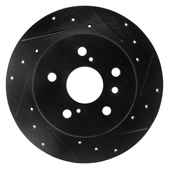 R1 Concepts® - eLINE™ Drilled and Slotted 1-Piece Rear Passenger Side Brake Rotor