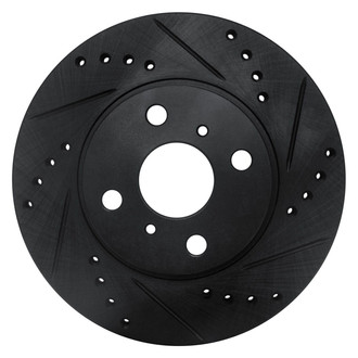 R1 Concepts® - eLINE™ Drilled and Slotted 1-Piece Front Passenger Side Brake Rotor