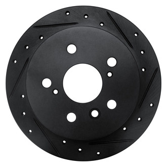 R1 Concepts® - eLINE™ Drilled and Slotted 1-Piece Rear Passenger Side Brake Rotor