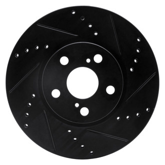R1 Concepts® - eLINE™ Drilled and Slotted 1-Piece Front Passenger Side Brake Rotor