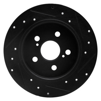 R1 Concepts® - eLINE™ Drilled and Slotted 1-Piece Rear Driver Side Brake Rotor