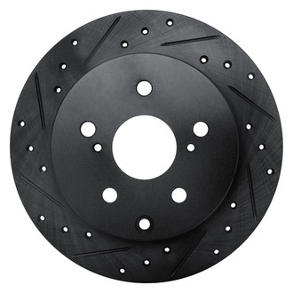 R1 Concepts® - eLINE™ Drilled and Slotted 1-Piece Rear Driver Side Brake Rotor