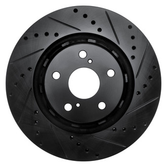 R1 Concepts® - eLINE™ Drilled and Slotted 1-Piece Front Passenger Side Brake Rotor