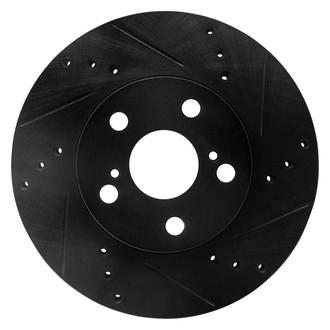 R1 Concepts® - eLINE™ Drilled and Slotted 1-Piece Front Passenger Side Brake Rotor