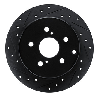 R1 Concepts® - eLINE™ Drilled and Slotted 1-Piece Rear Driver Side Brake Rotor