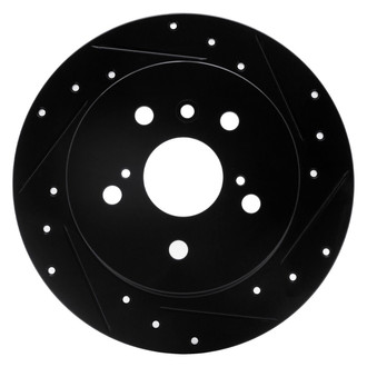 R1 Concepts® - eLINE™ Drilled and Slotted 1-Piece Rear Passenger Side Brake Rotor