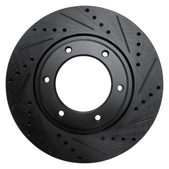 R1 Concepts® - eLINE™ Drilled and Slotted 1-Piece Front Passenger Side Brake Rotor