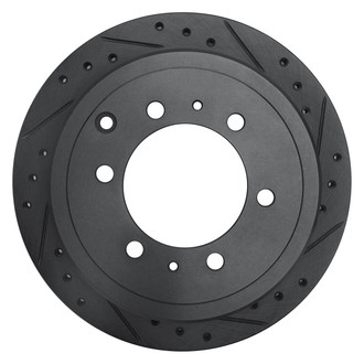 R1 Concepts® - eLINE™ Drilled and Slotted 1-Piece Rear Passenger Side Brake Rotor