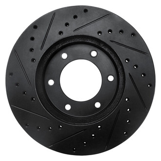 R1 Concepts® - eLINE™ Drilled and Slotted 1-Piece Front Passenger Side Brake Rotor