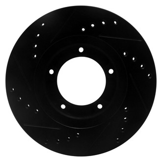 R1 Concepts® - eLINE™ Drilled and Slotted 1-Piece Front Passenger Side Brake Rotor