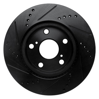 R1 Concepts® - eLINE™ Drilled and Slotted 1-Piece Front Passenger Side Brake Rotor