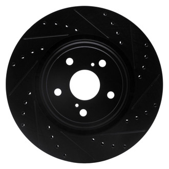R1 Concepts® - eLINE™ Drilled and Slotted 1-Piece Front Passenger Side Brake Rotor