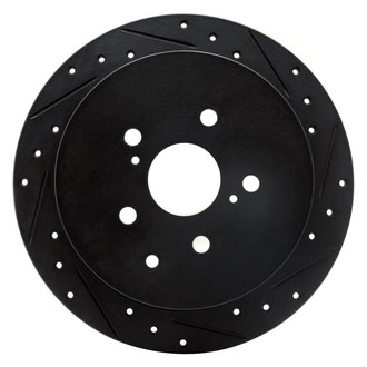 R1 Concepts® - eLINE™ Drilled and Slotted 1-Piece Rear Passenger Side Brake Rotor