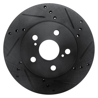 R1 Concepts® - eLINE™ Drilled and Slotted 1-Piece Front Passenger Side Brake Rotor