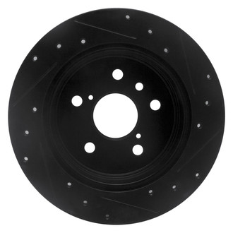 R1 Concepts® - eLINE™ Drilled and Slotted 1-Piece Rear Driver Side Brake Rotor