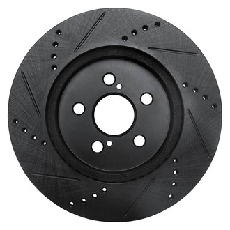 R1 Concepts® - eLINE™ Drilled and Slotted 1-Piece Front Passenger Side Brake Rotor